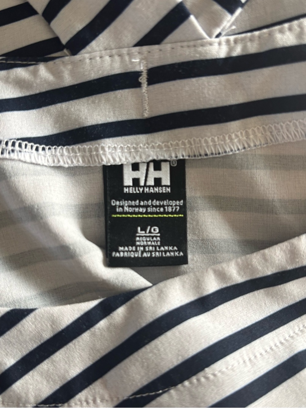 Helly Hansen Striped Short Sleeve Top – White Navy – large - Picture 7 of 8